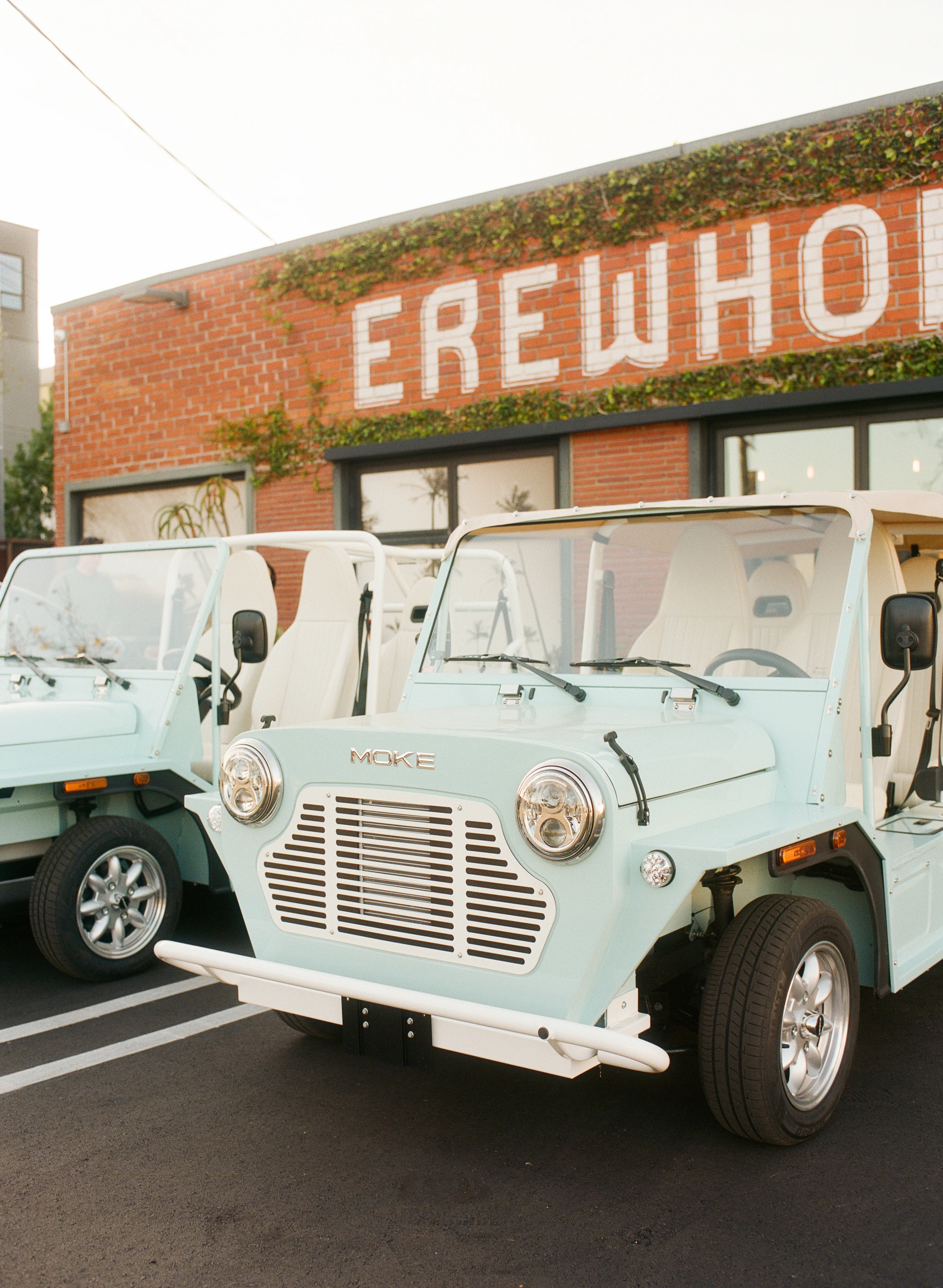 Moke fleet aerial view at a resort property